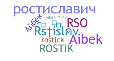 Biệt danh - Rostislav