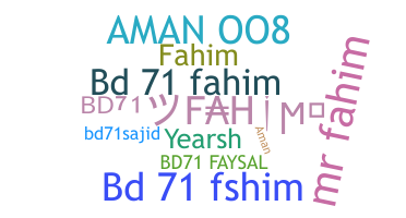 Biệt danh - Bd71Fahim