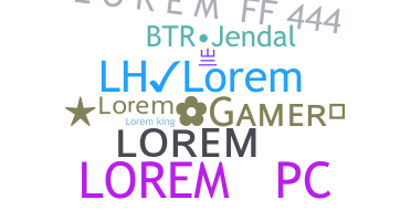 Biệt danh - Lorem