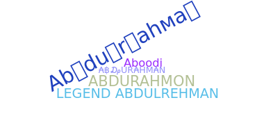 Biệt danh - Abdurahman