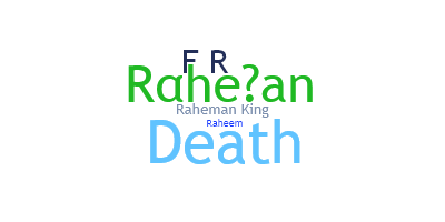 Biệt danh - Raheman