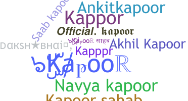 Biệt danh - Kapoor