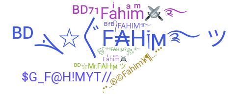 Biệt danh - Fahim