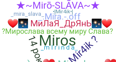 Biệt danh - miroslava